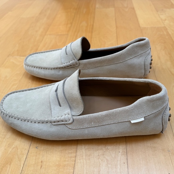 NWOT Oliver Cabell Tan Suede 'Drivers' Slip On Shoes Size 12 US/45 EU - Picture 2 of 9
